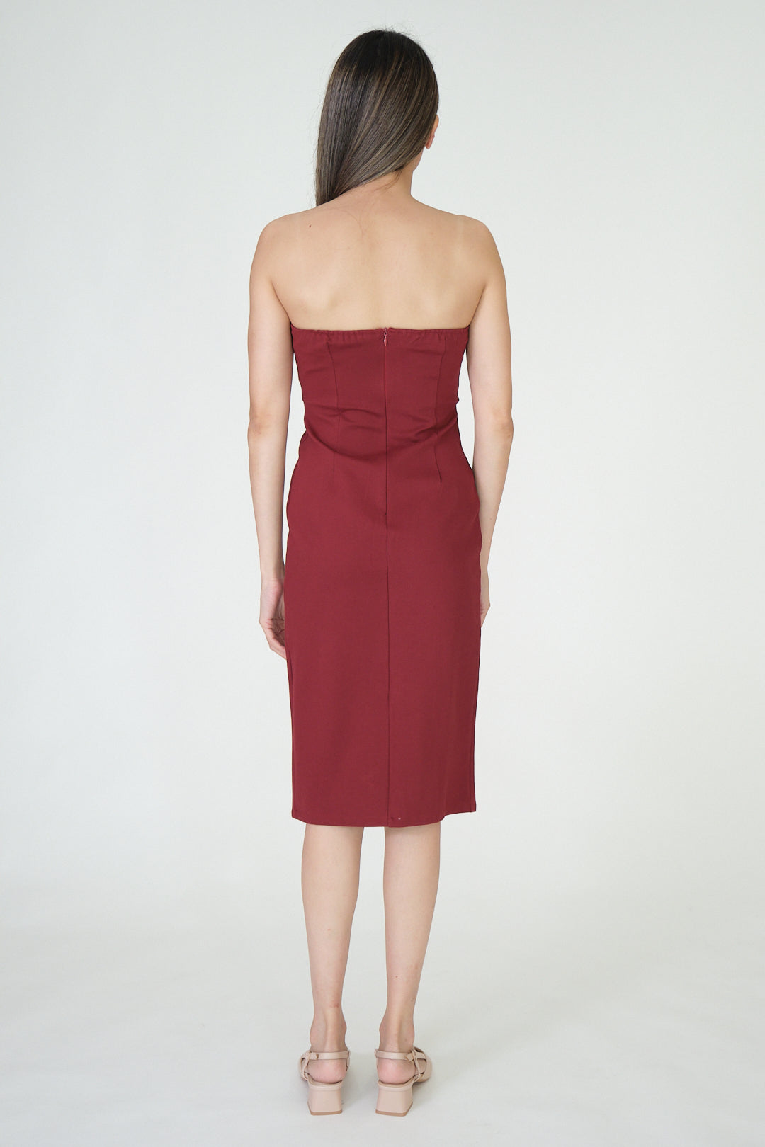 Chixxie Selena Slit Dress (Red)