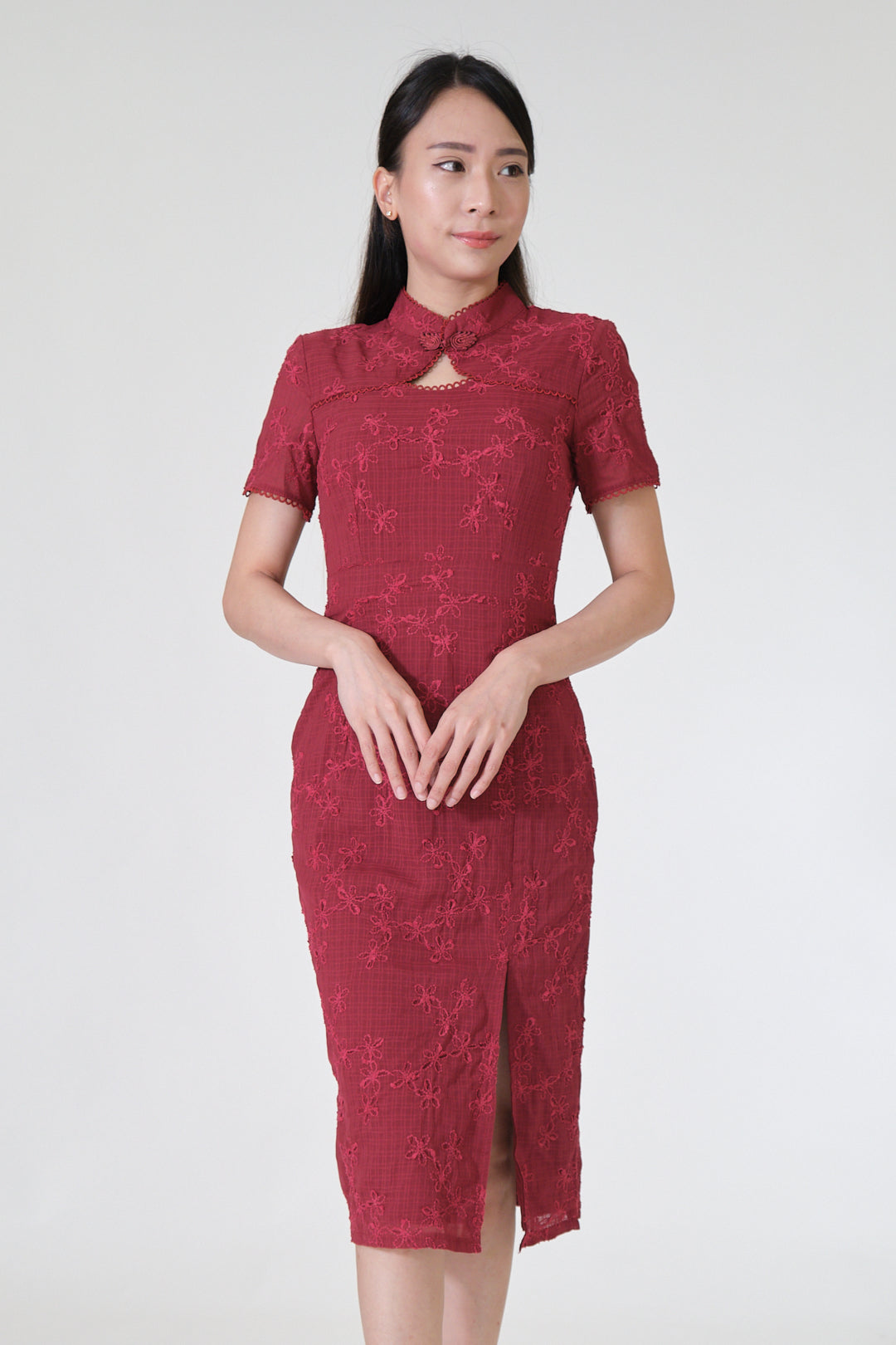 Chixxie Pauline Midi Cheongsam (Red)