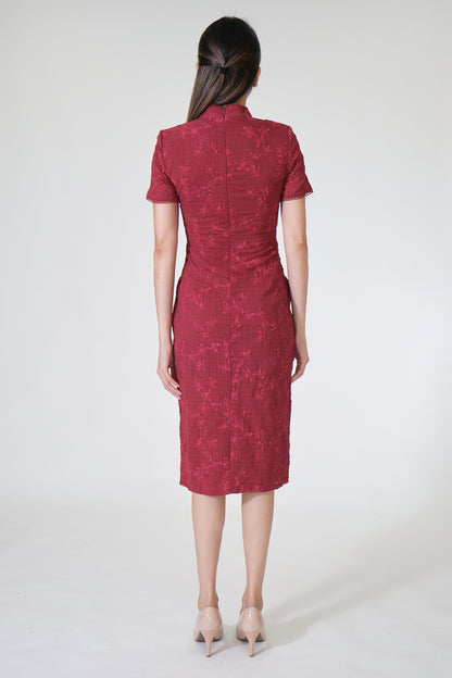 Chixxie Pauline Midi Cheongsam (Red)