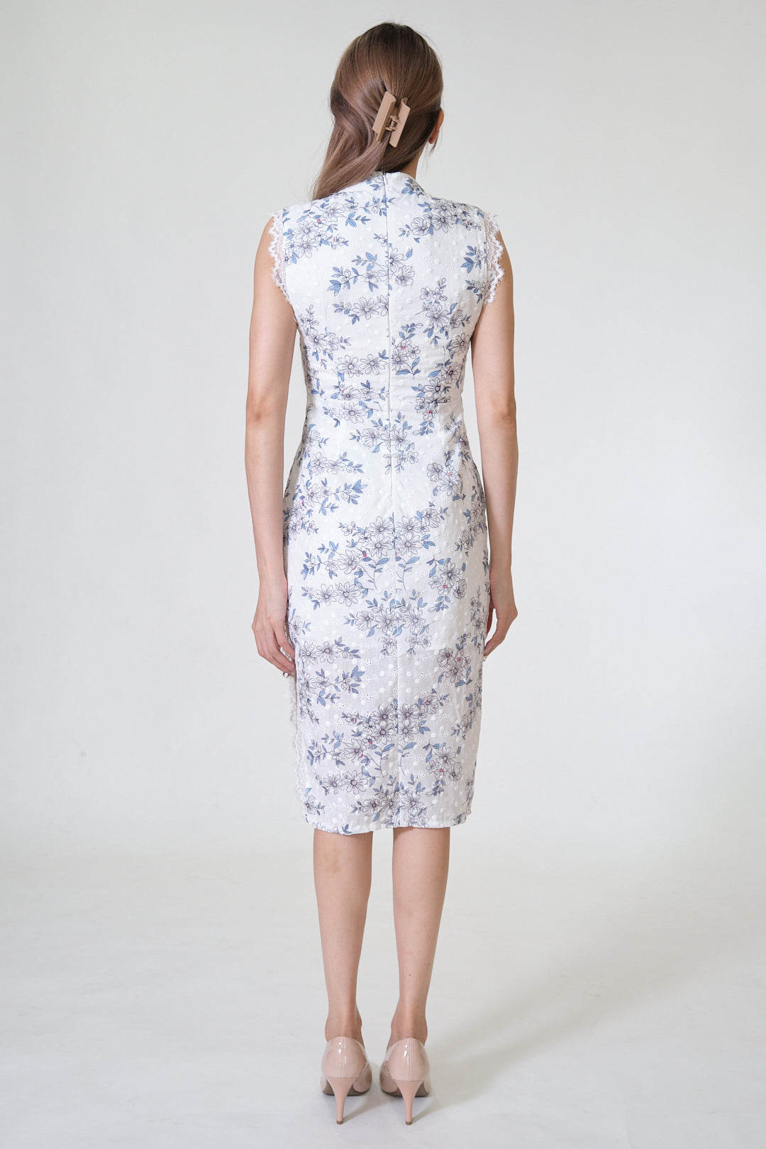 Chixxie Ophelia Midi Cheongsam (Blue)