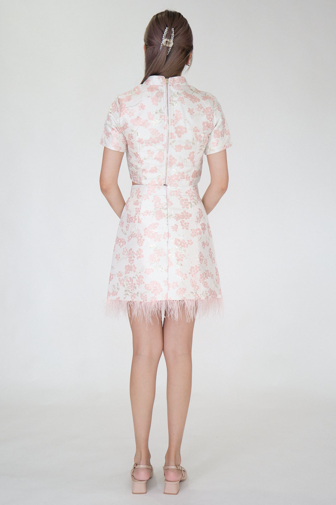 Chixxie Sakura Two-Piece Cheongsam Set (Pink)