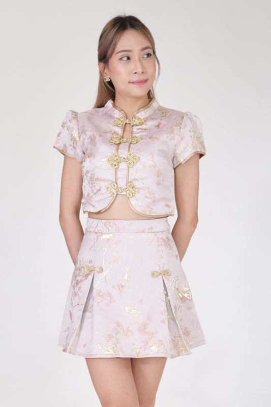 Chixxie Luna Two-Piece Cheongsam Set (Pink)