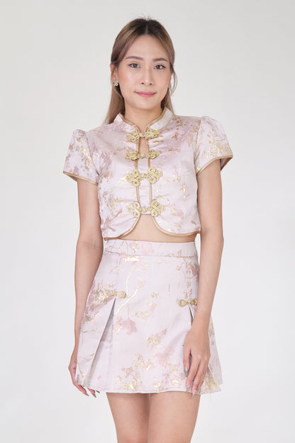 Chixxie Luna Two-Piece Cheongsam Set (Pink)