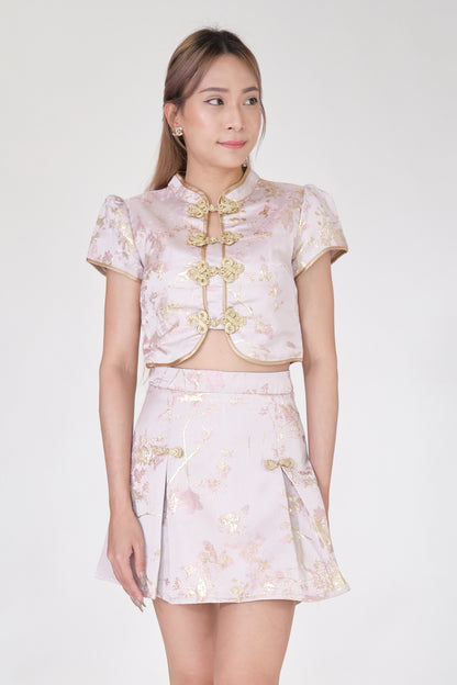 Chixxie Luna Two-Piece Cheongsam Set (Pink)