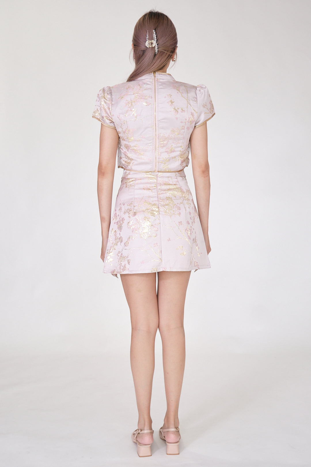 Chixxie Luna Two-Piece Cheongsam Set (Pink)