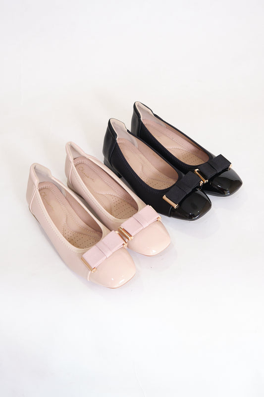 Chixxie XRH34 Ribbon Patent Block Heels