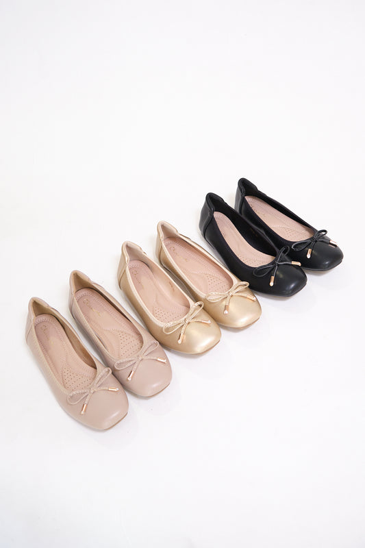 Chixxie XP36 Ribbon Square Toe Flats