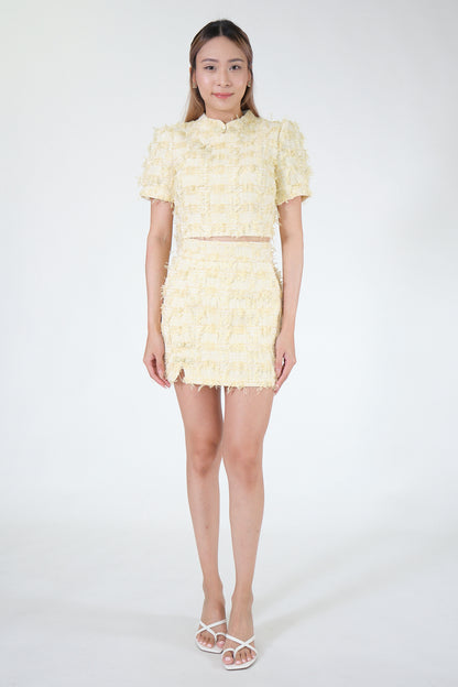 Chixxie Caitlyn Two-Piece Cheongsam Set (Yellow)