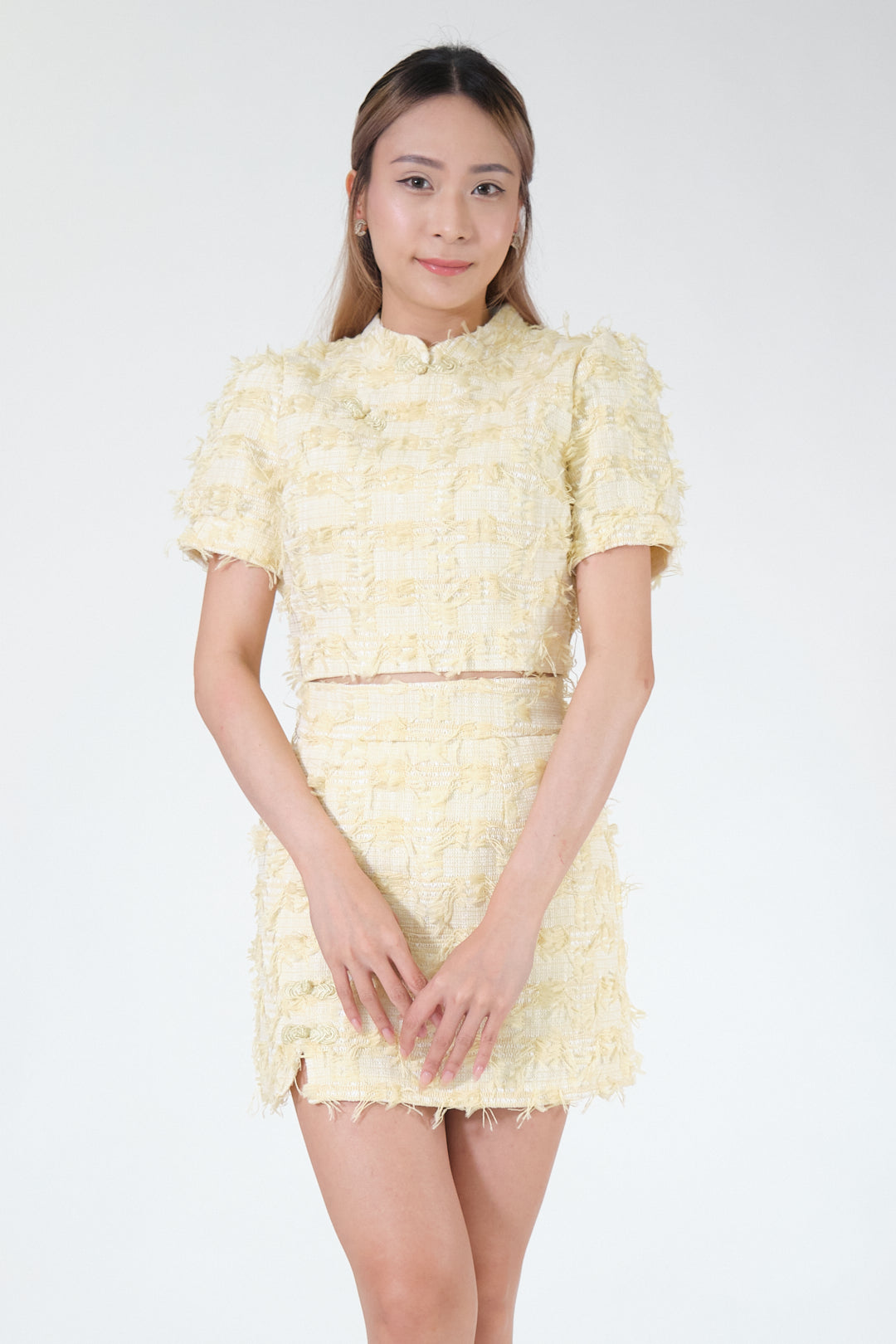 Chixxie Caitlyn Two-Piece Cheongsam Set (Yellow)