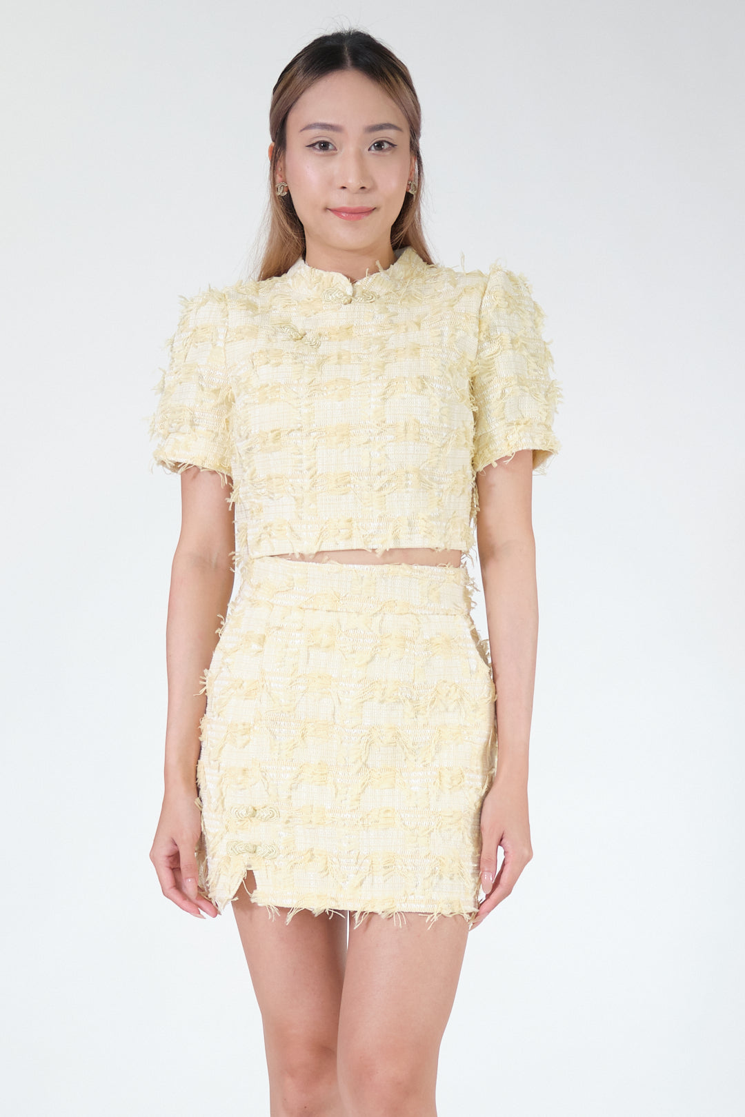 Chixxie Caitlyn Two-Piece Cheongsam Set (Yellow)