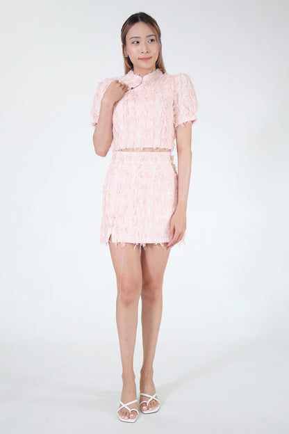 Chixxie Caitlyn Two-Piece Cheongsam Set (Pink)