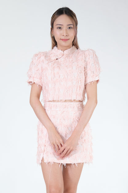 Chixxie Caitlyn Two-Piece Cheongsam Set (Pink)