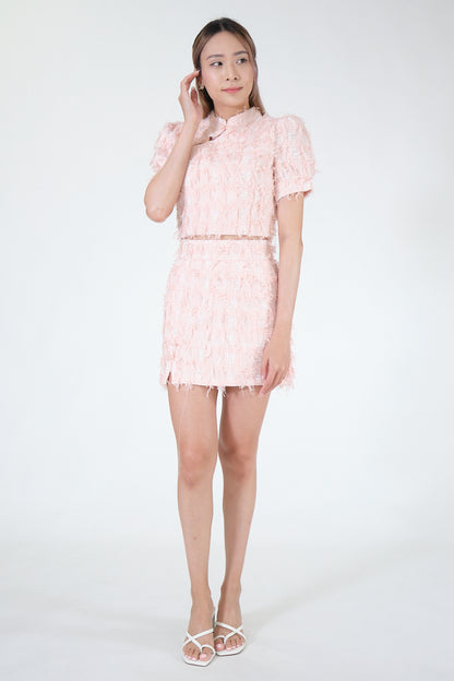 Chixxie Caitlyn Two-Piece Cheongsam Set (Pink)