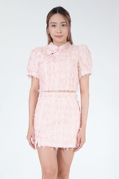 Chixxie Caitlyn Two-Piece Cheongsam Set (Pink)