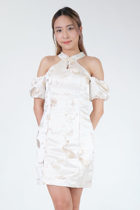 Chixxie Stella Cheongsam (White)