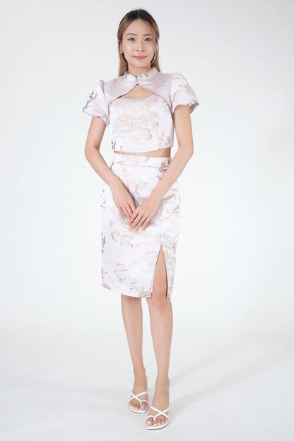 Chixxie Jewel Two-Piece Cheongsam Set (Pink)