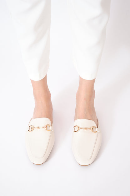 Chixxie XM40 Gold Buckle Mules