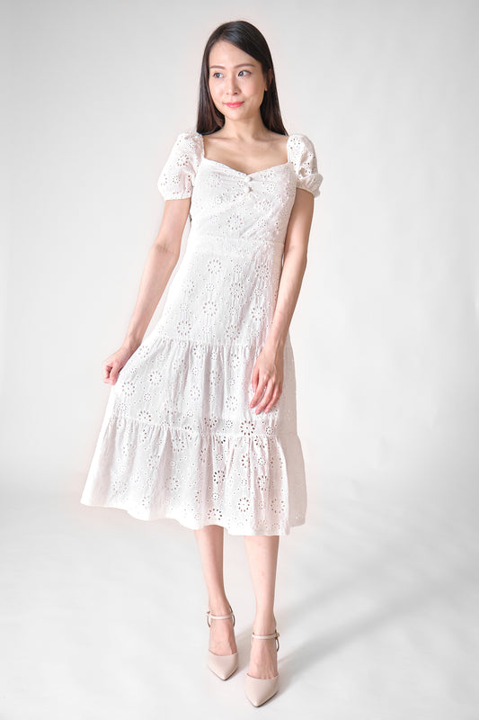 Chixxie Bianca Lace Midi Dress