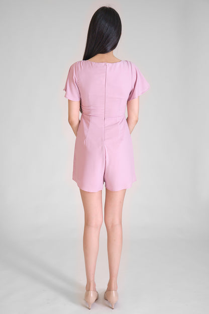 Chixxie Cassidy Ruched Sweetheart Playsuit (Lilac)