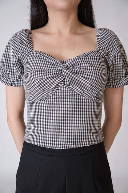 Chixxie Eve Checkered Top (Black)