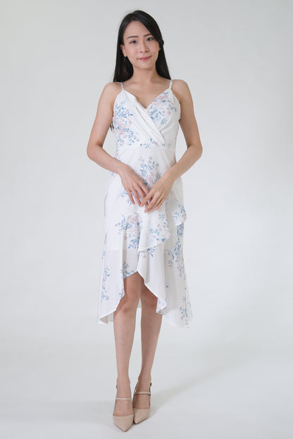 Chixxie Florence Floral Dress (White)