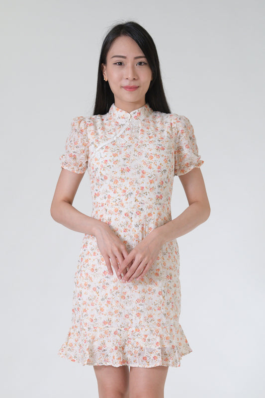 Chixxie Daisy Floral Cheongsam Dress