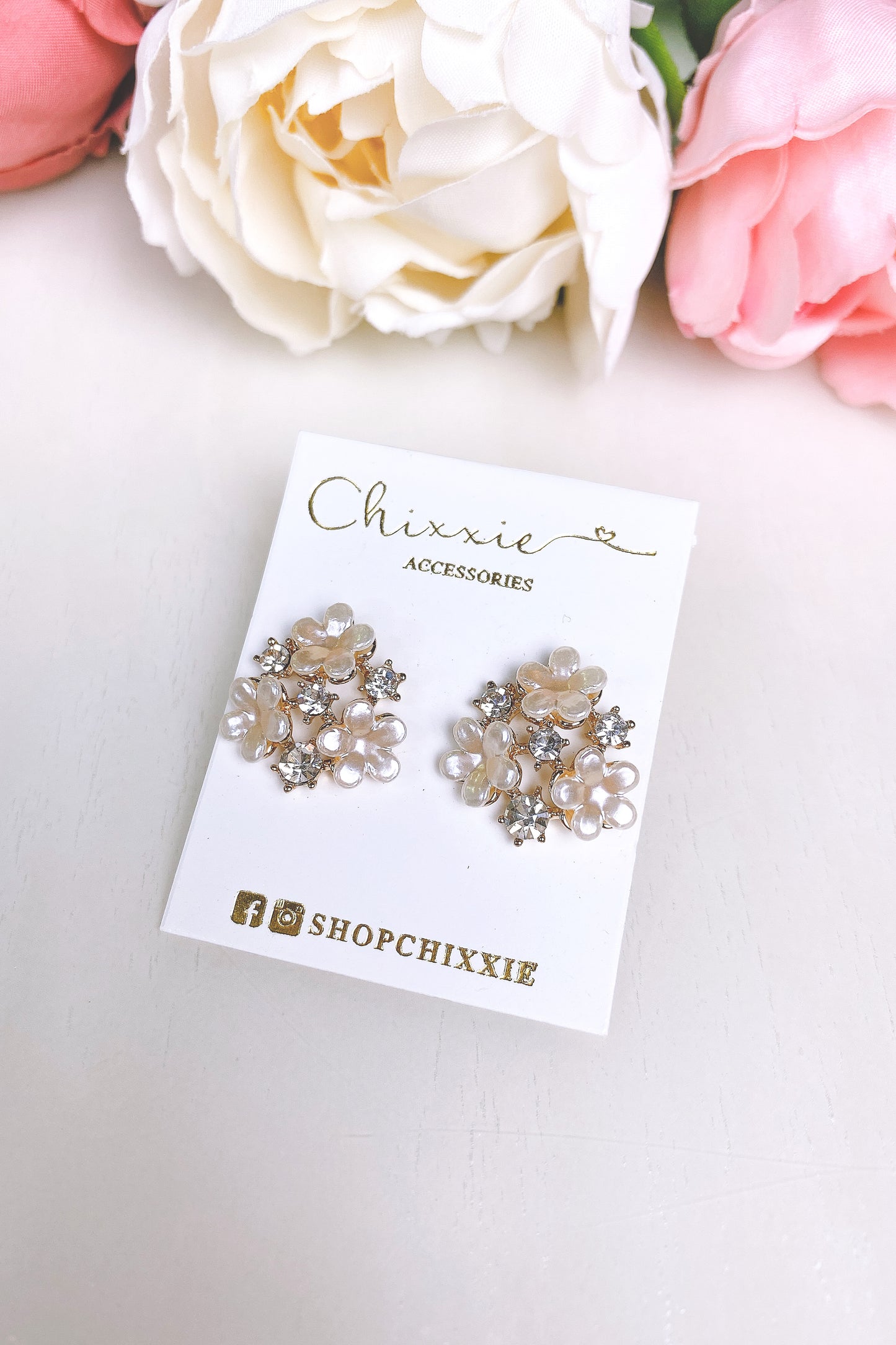 Floral Diamante Earrings